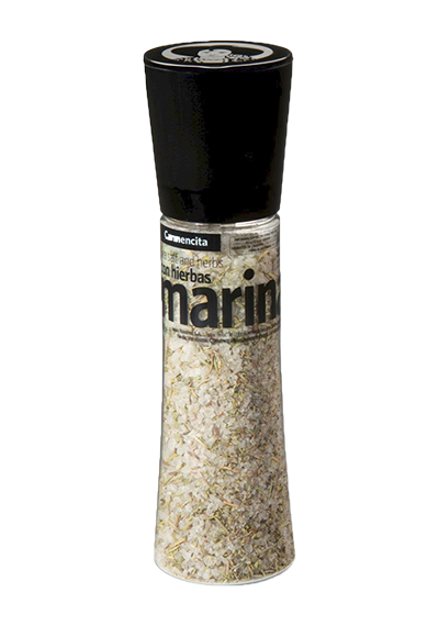 Sůl mořská s bylinkami v mlýnku